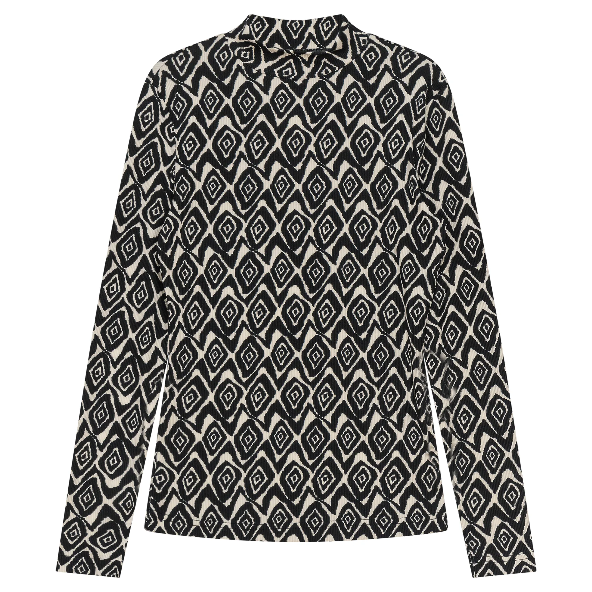 Riff Blk Diamond Mock Neck Tee WB4CM1113T
