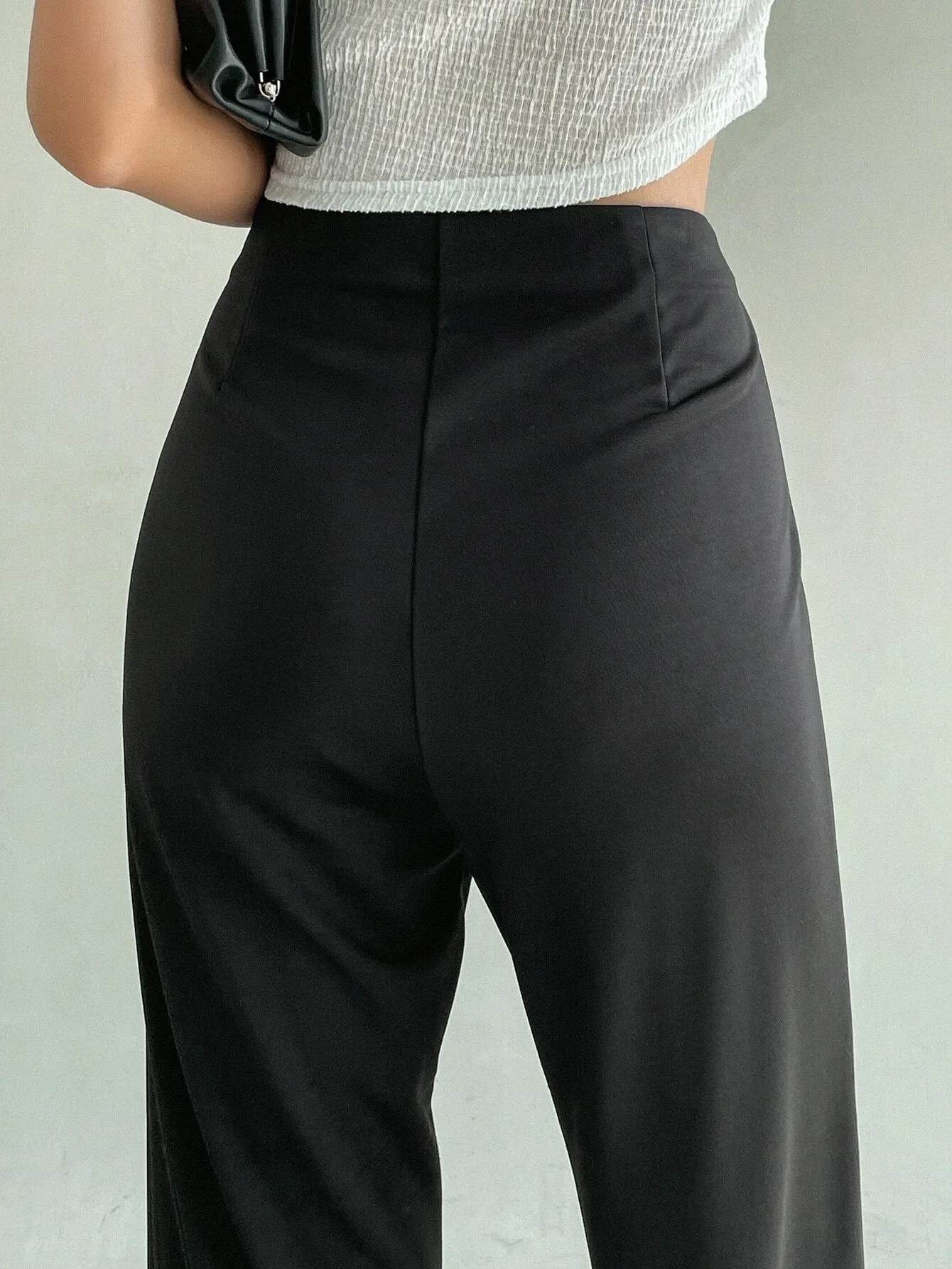 SHEIN Dazy-Less Slit Hem High Waist Pants
