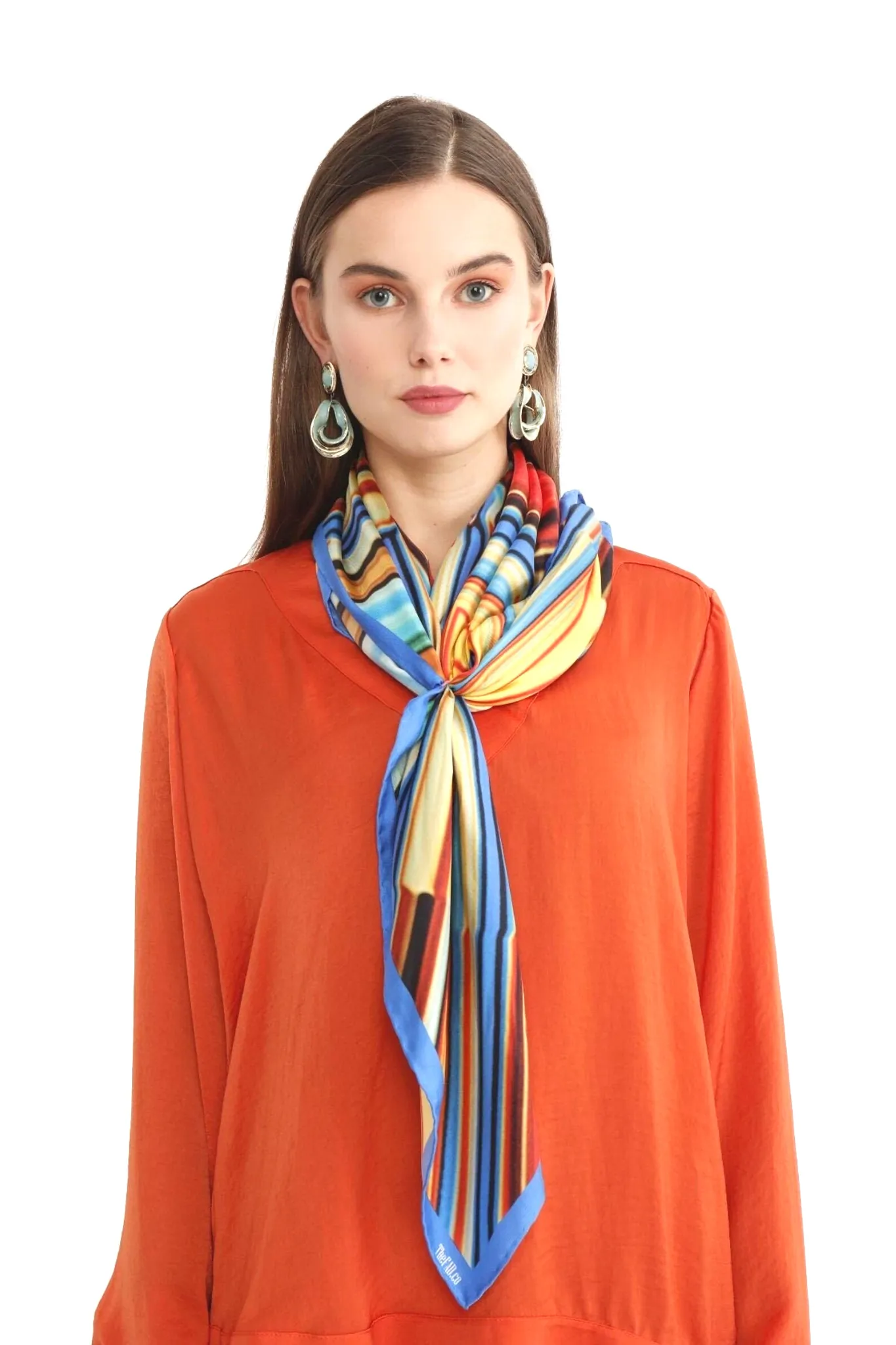 Silk Scarf 35" x 35" - FLAME Collection