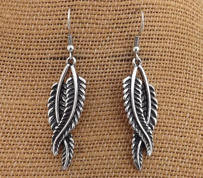 Silver Fern Collar Necklace & Earrings Set