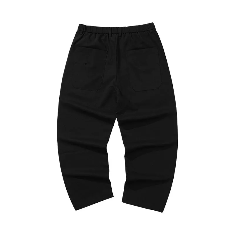 Simple style fun buckle belt buckle O-shaped small feet solid color casual pants