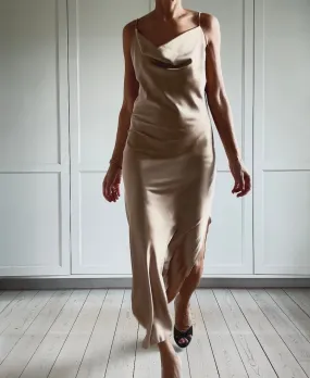 SLIP DRESS - CHAMPAGNE