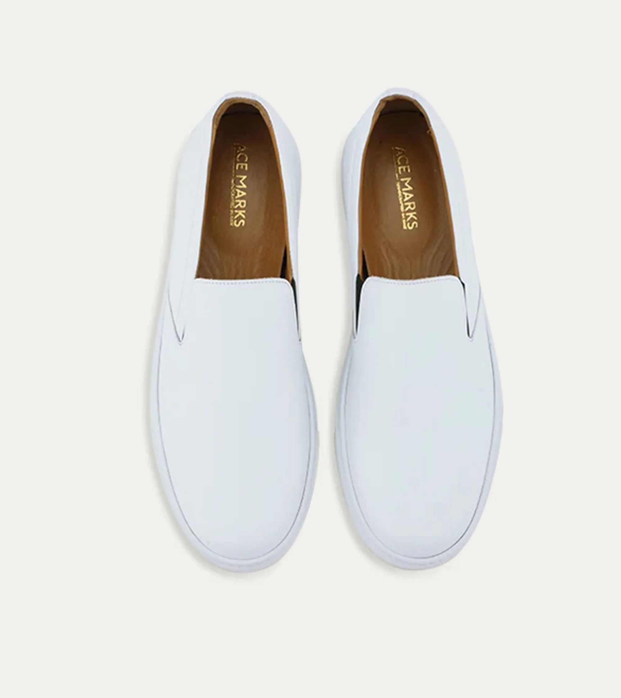Slip On Sneaker In White Leather