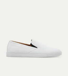 Slip On Sneaker In White Leather