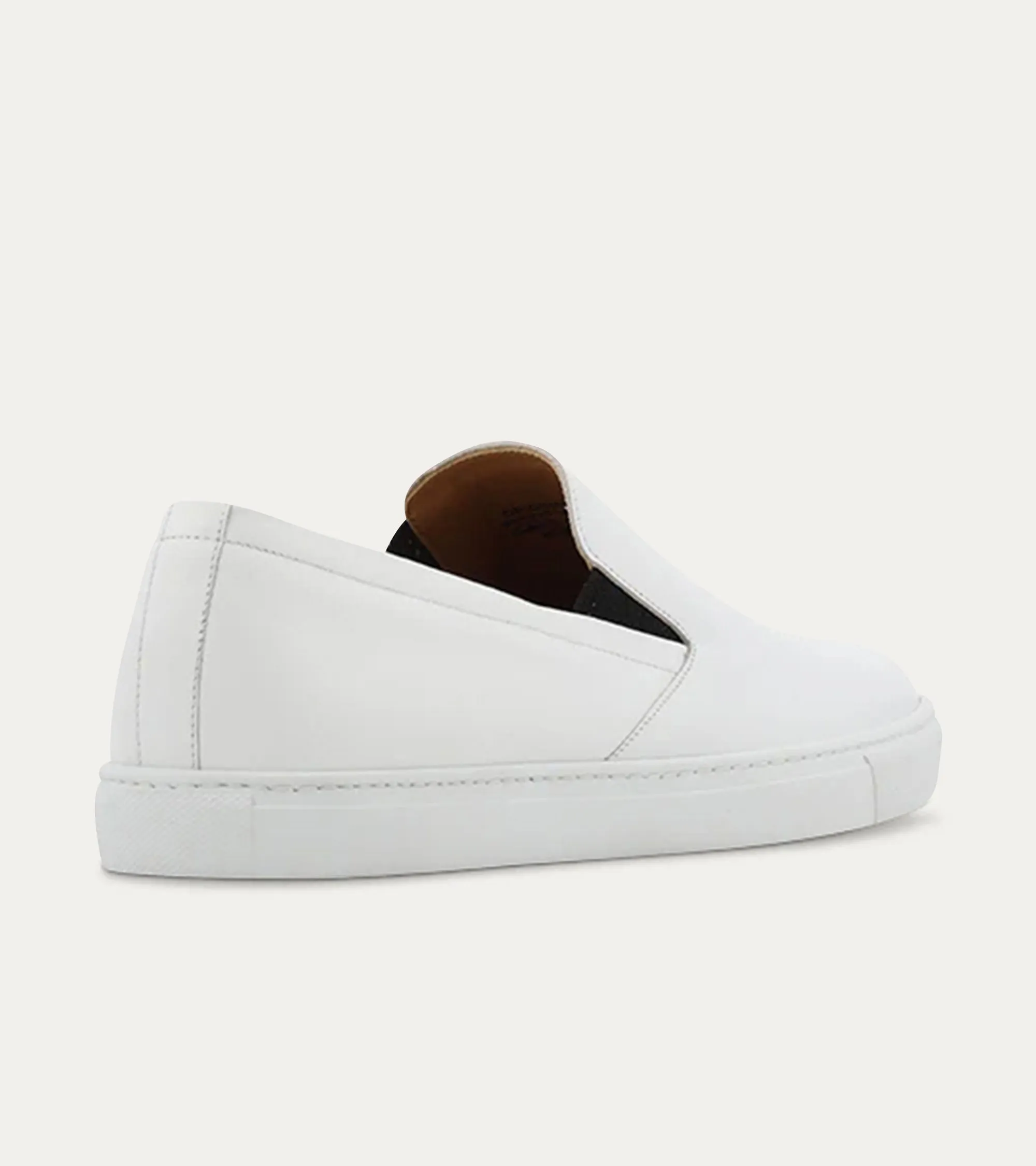 Slip On Sneaker In White Leather