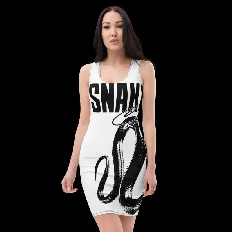 Snake Bodycon Dress with 4-Way Stretch Fabric - Ultra-Comfortable & Stylish