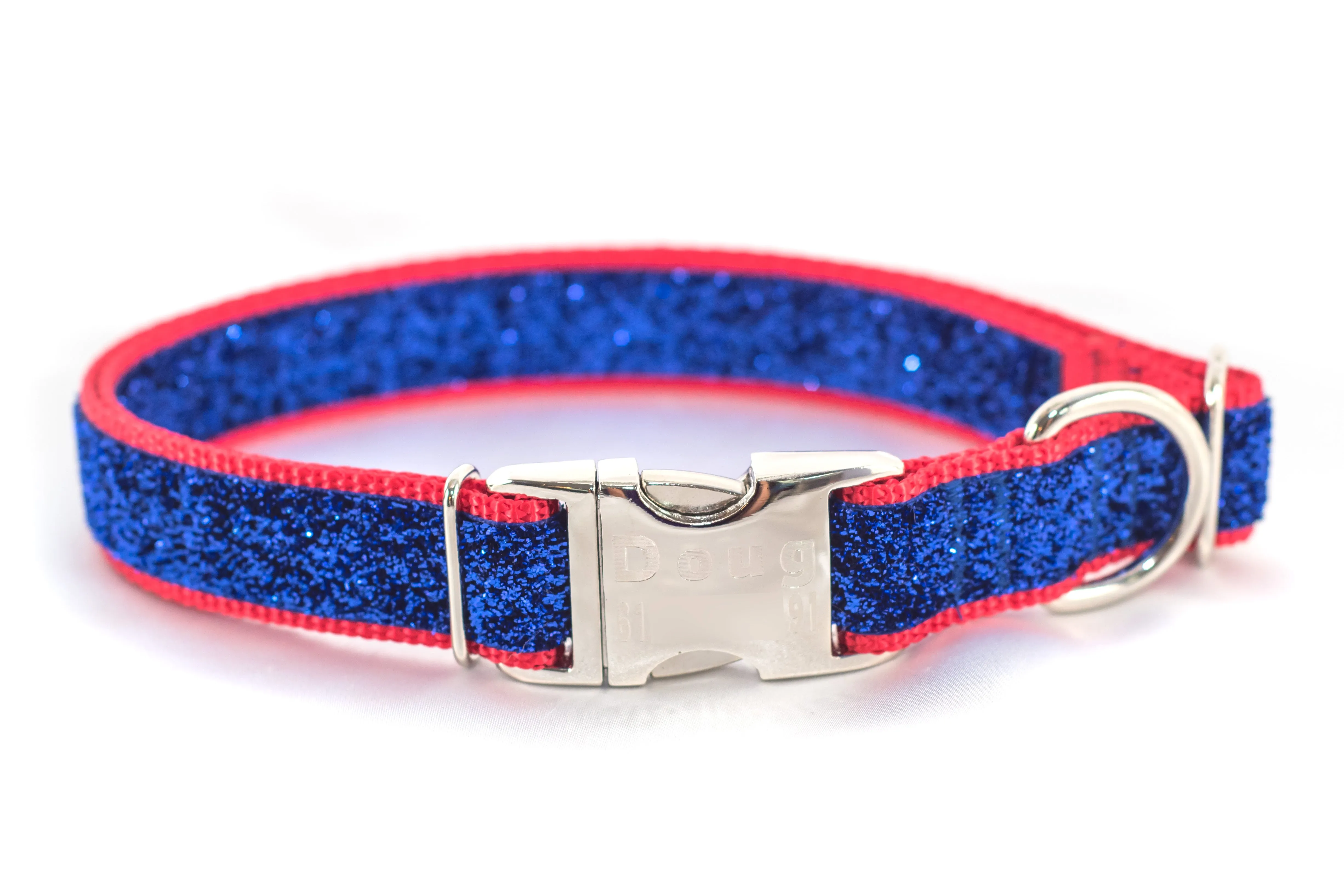 Sparkle & Bling Adjustable Buckle Dog Collar - 1" wide
