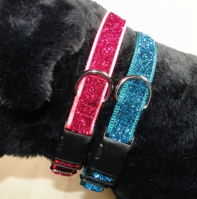 Sparkle & Bling Adjustable Buckle Dog Collar - 1" wide
