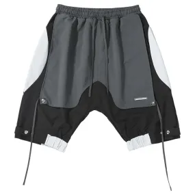 Splicing loose low crotch flying mouse pants five minutes casual shorts