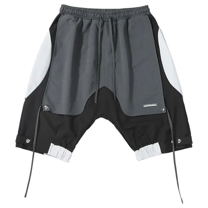 Splicing loose low crotch flying mouse pants five minutes casual shorts