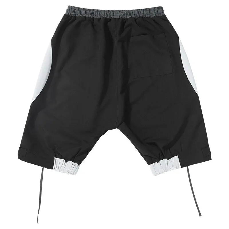 Splicing loose low crotch flying mouse pants five minutes casual shorts