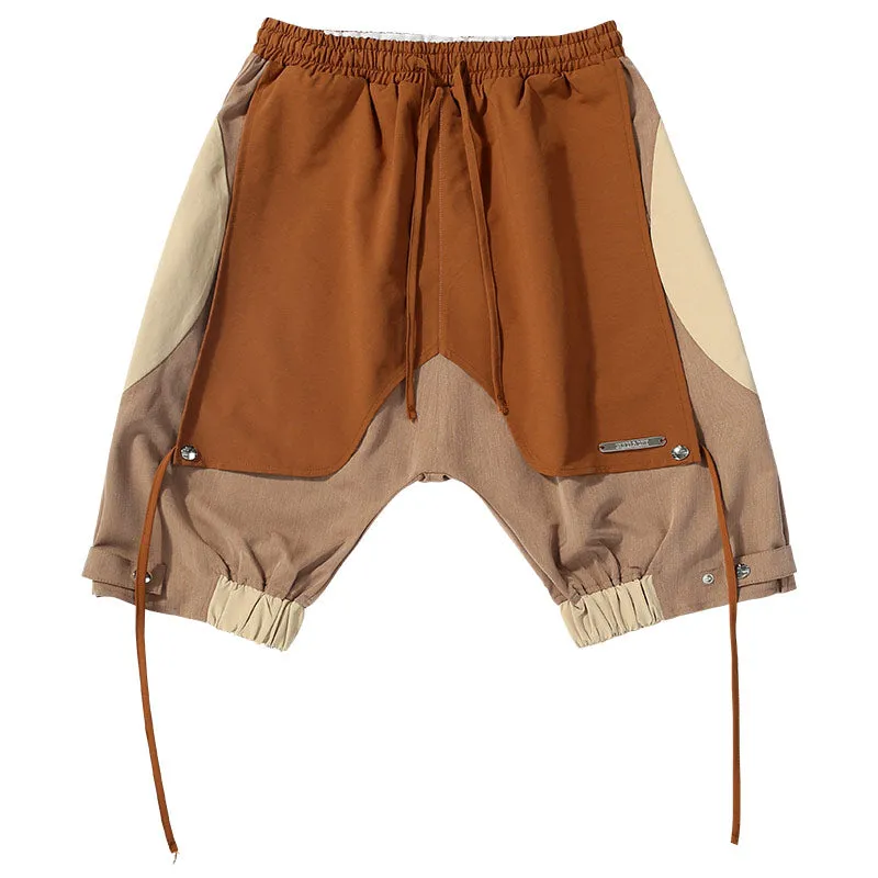 Splicing loose low crotch flying mouse pants five minutes casual shorts
