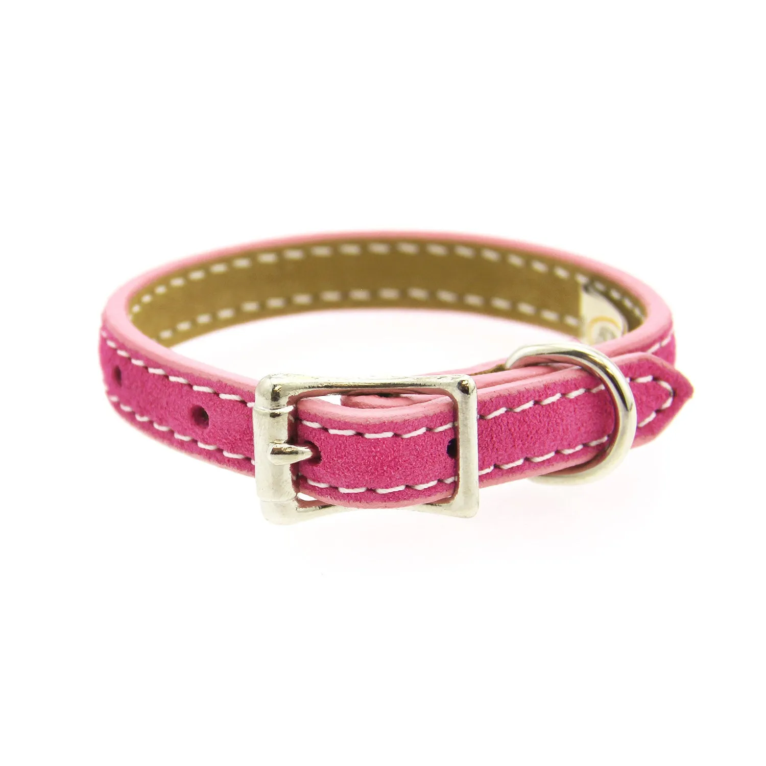 suede collar - pink