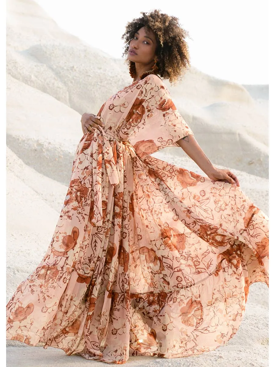 Sya Sheer Nude Pink Floral