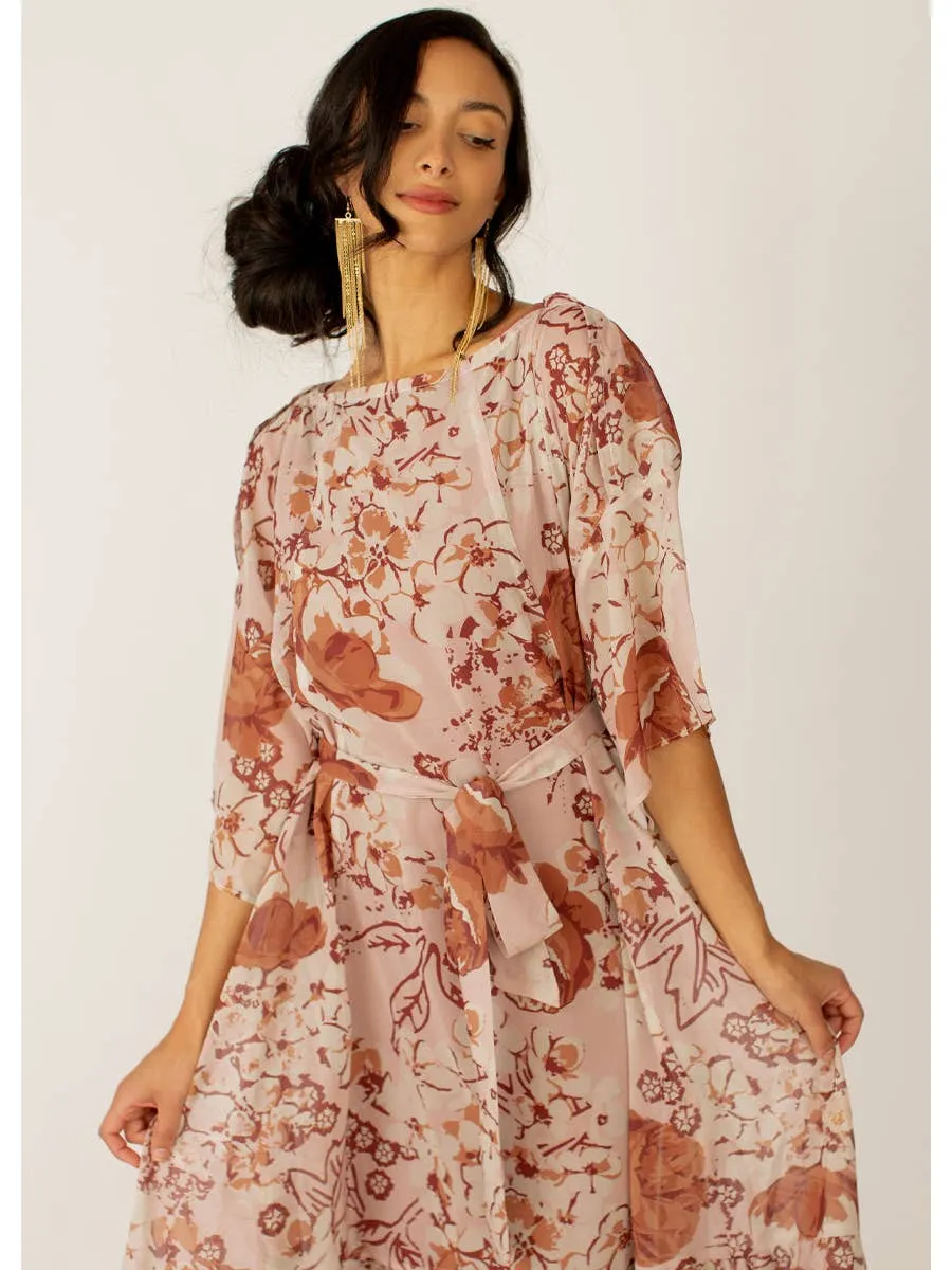 Sya Sheer Nude Pink Floral