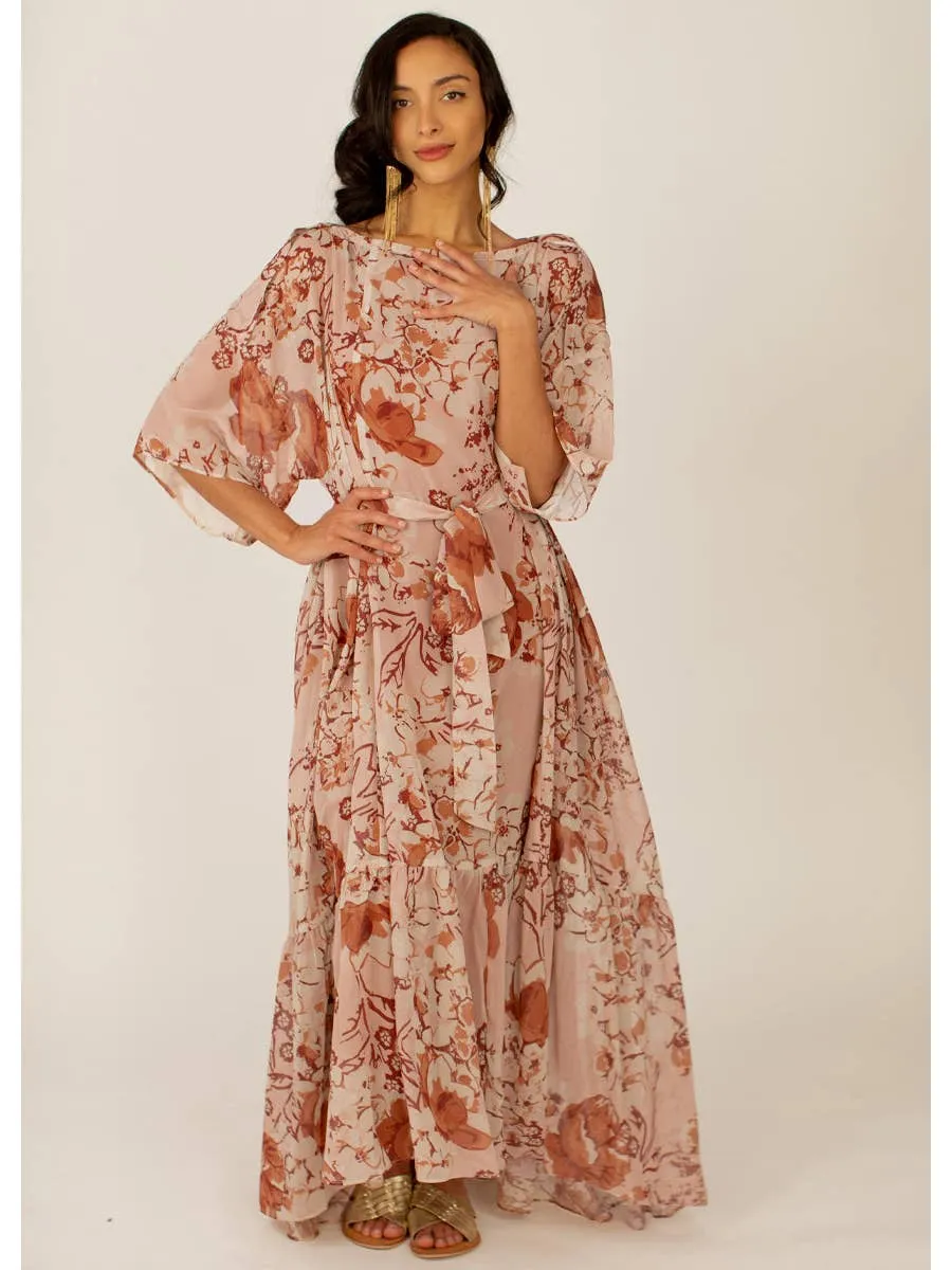Sya Sheer Nude Pink Floral