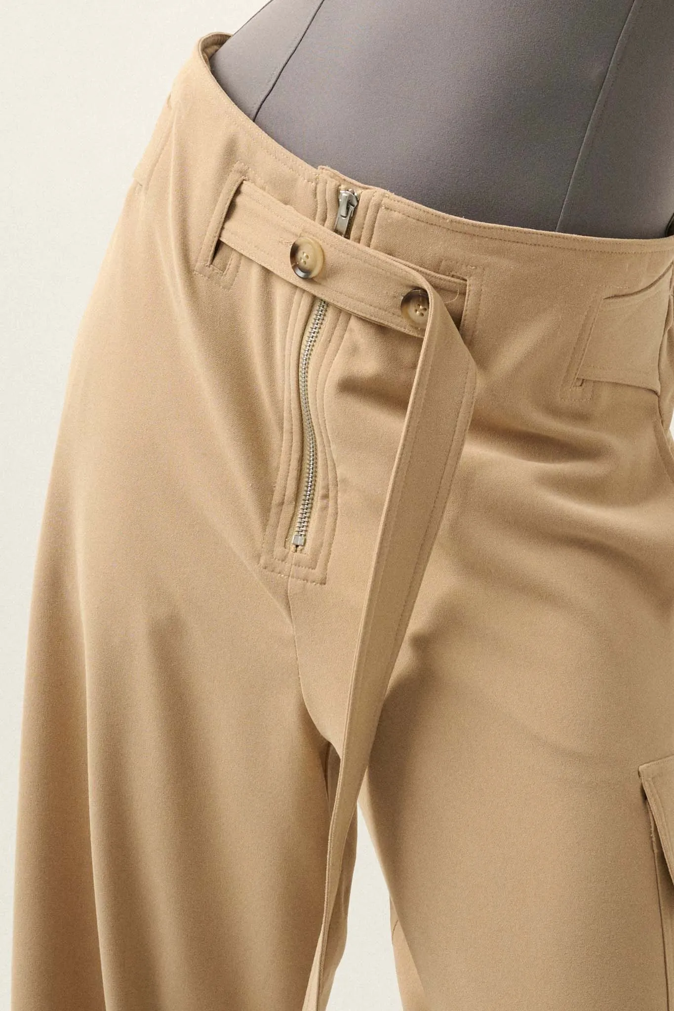 Take It in Stride Belted Wide-Leg Cargo Pants
