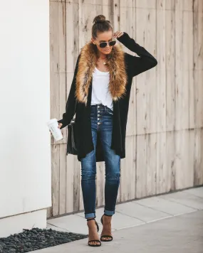 TastyHottie - Nocturnal Faux Fur Cardigan