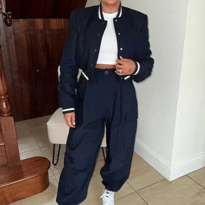 TEEK - Baseball Style Button Jacket