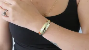 Thin Gold Hammered Cuff
