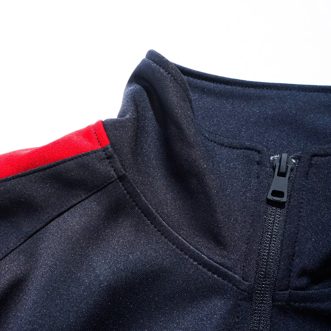 Track jacket navy×red