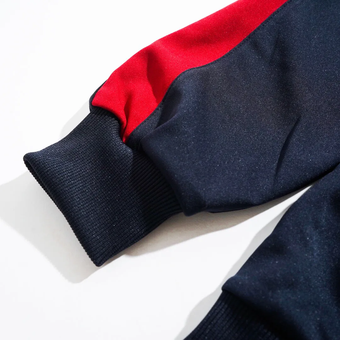 Track jacket navy×red