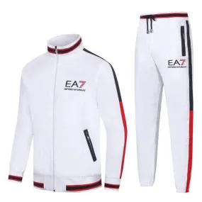 Tracksuit With Full Zip - White