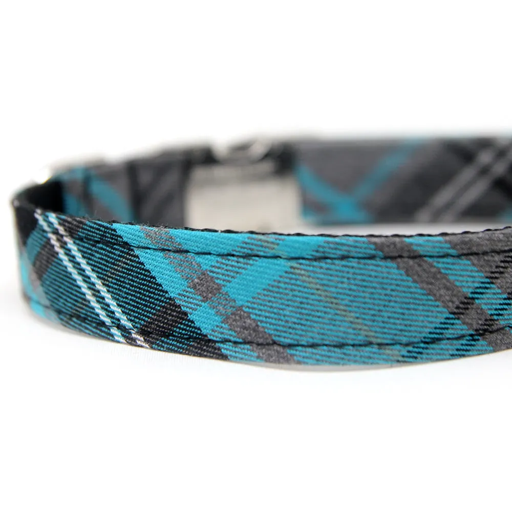Turquoise Tartan Bowtie