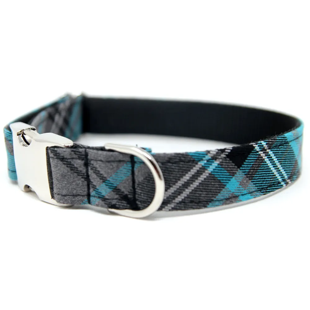 Turquoise Tartan Bowtie