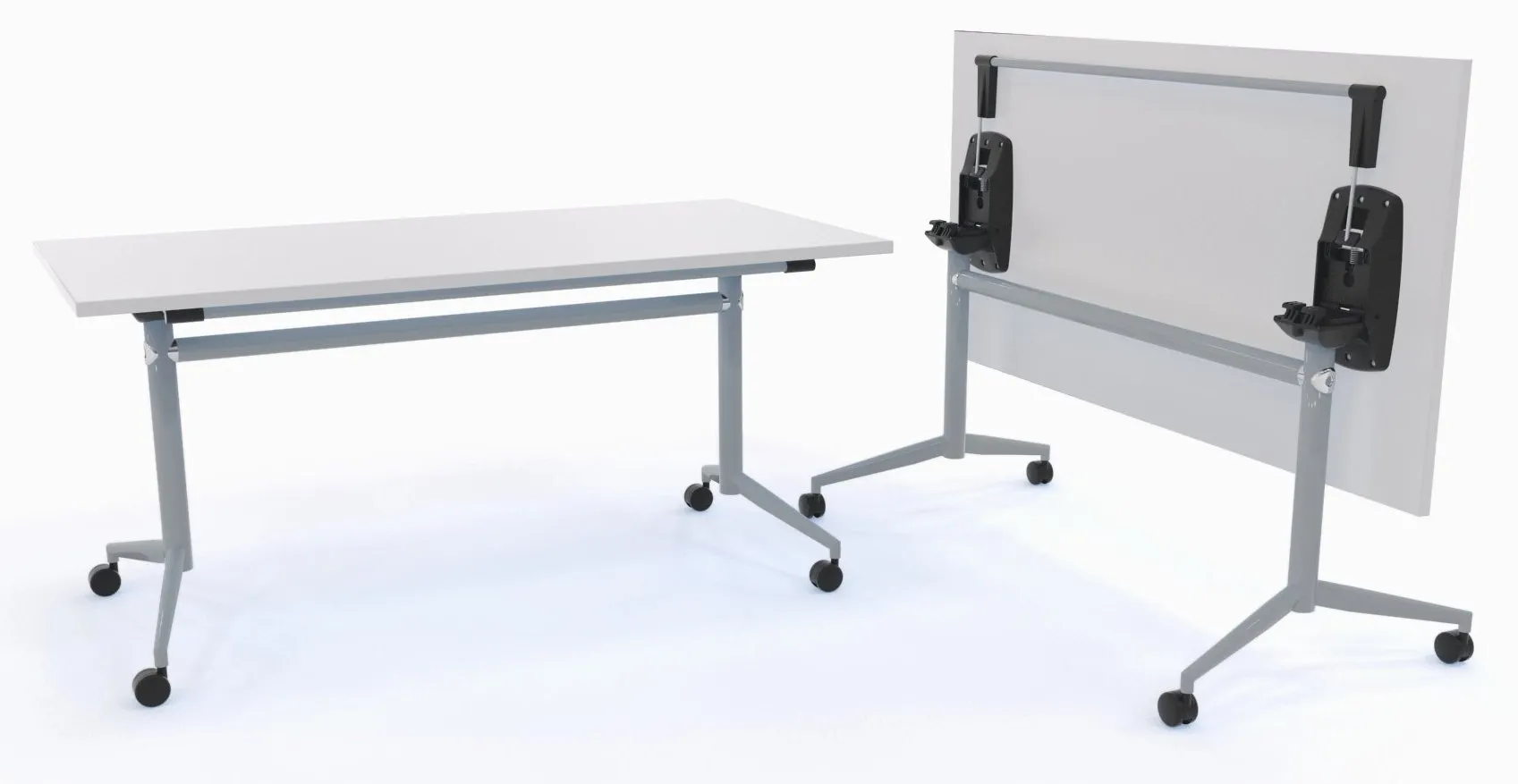 Uni 1.8m Silver Flip Table