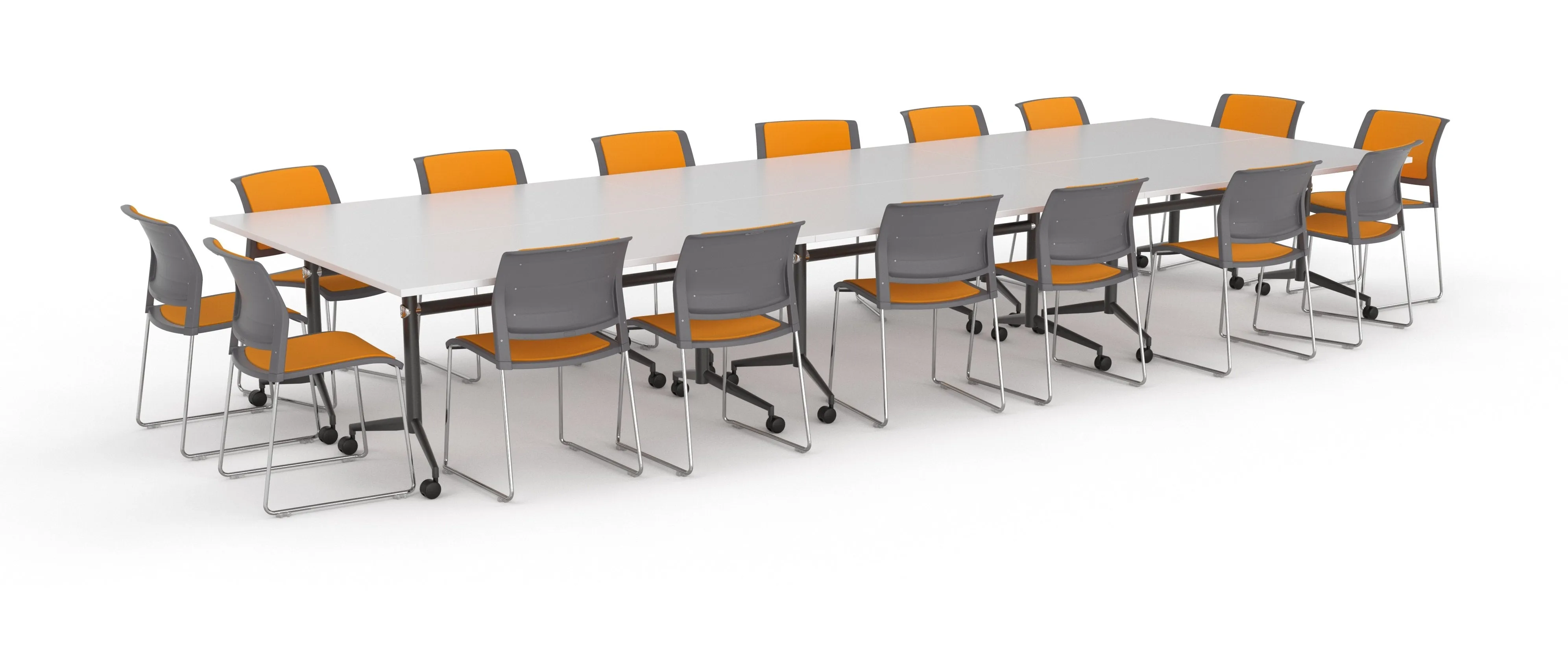 Uni 1.8m Silver Flip Table