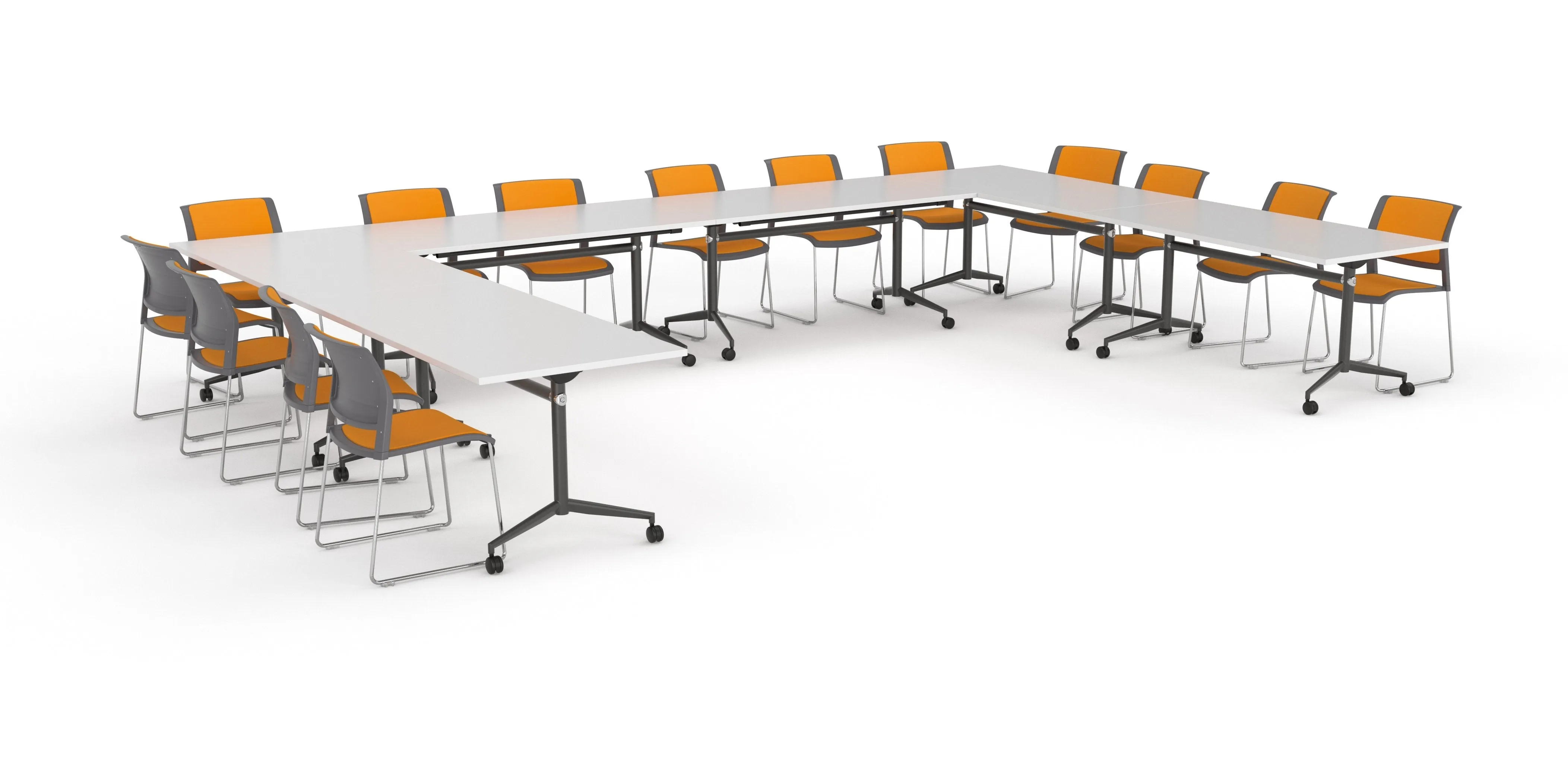 Uni 1.8m Silver Flip Table