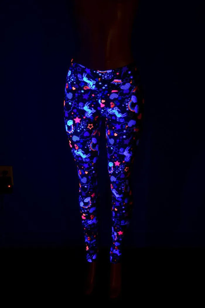 Unicorn and Rainbow High Waist Leggings