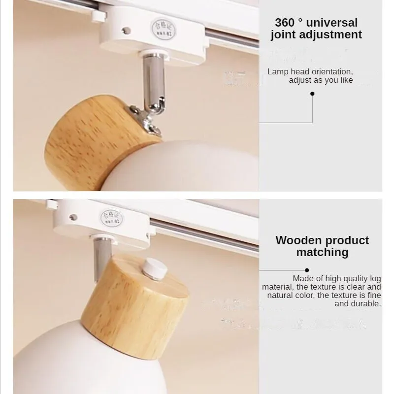 Versatile Iron Wood Track Lights for Retail Spaces