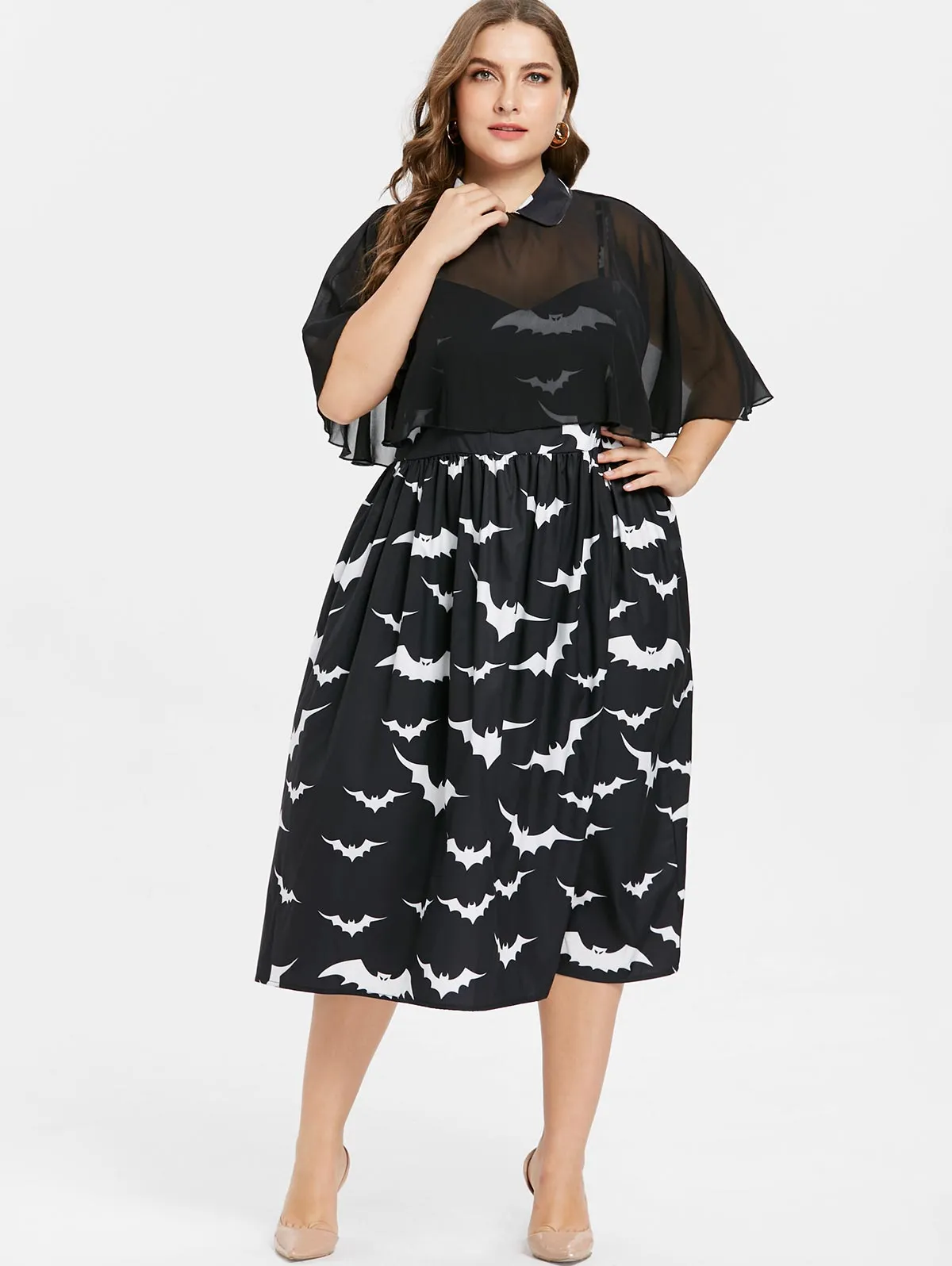 Vintage Women Peter Pan Collar Halloween Fashion