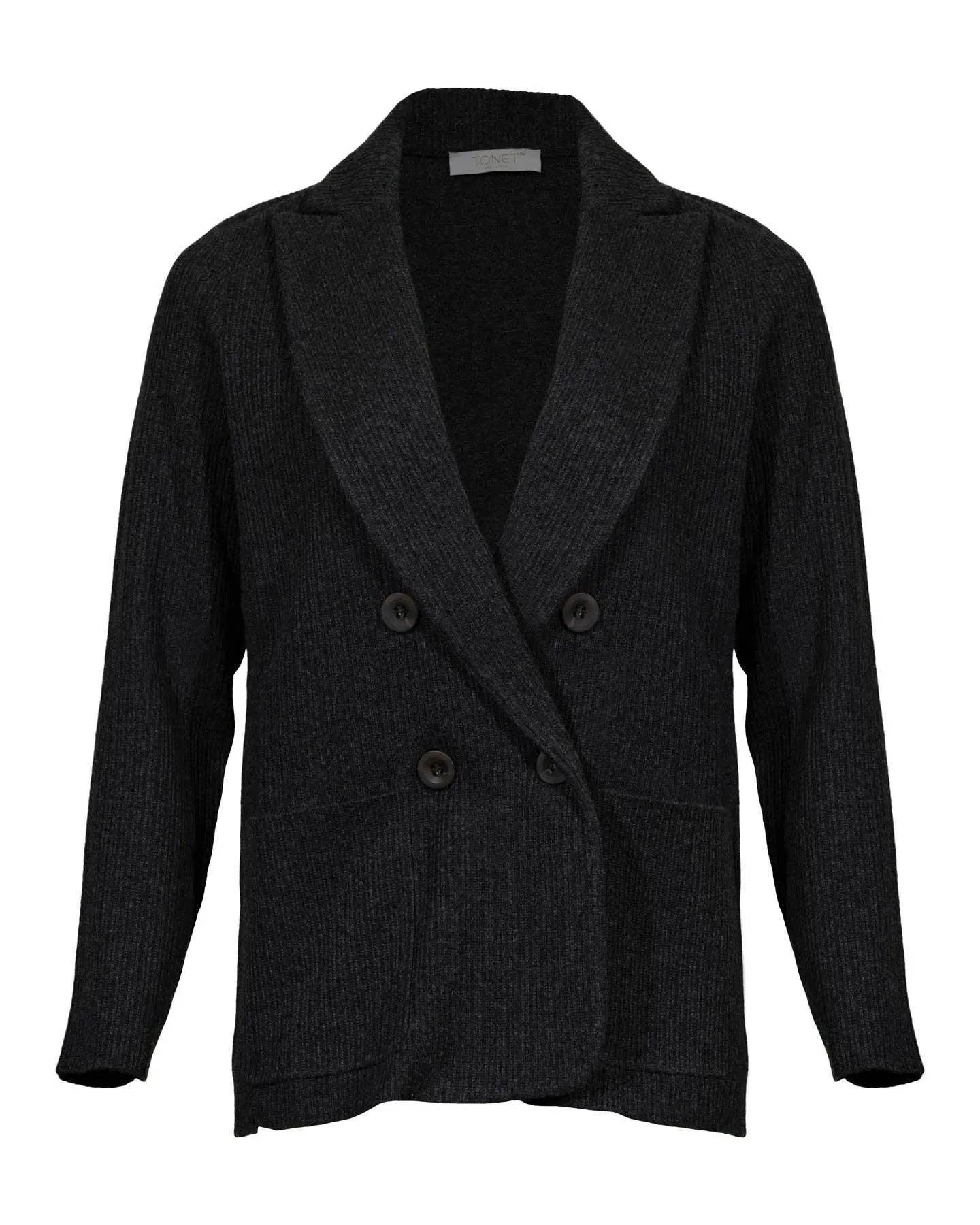 Waffle Knit Double Breasted Jacket