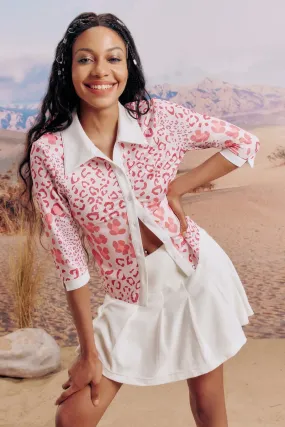 Women's Button Front Collar Neck Top