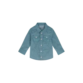 Wrangler Boy's Woven Turquoise Shirt